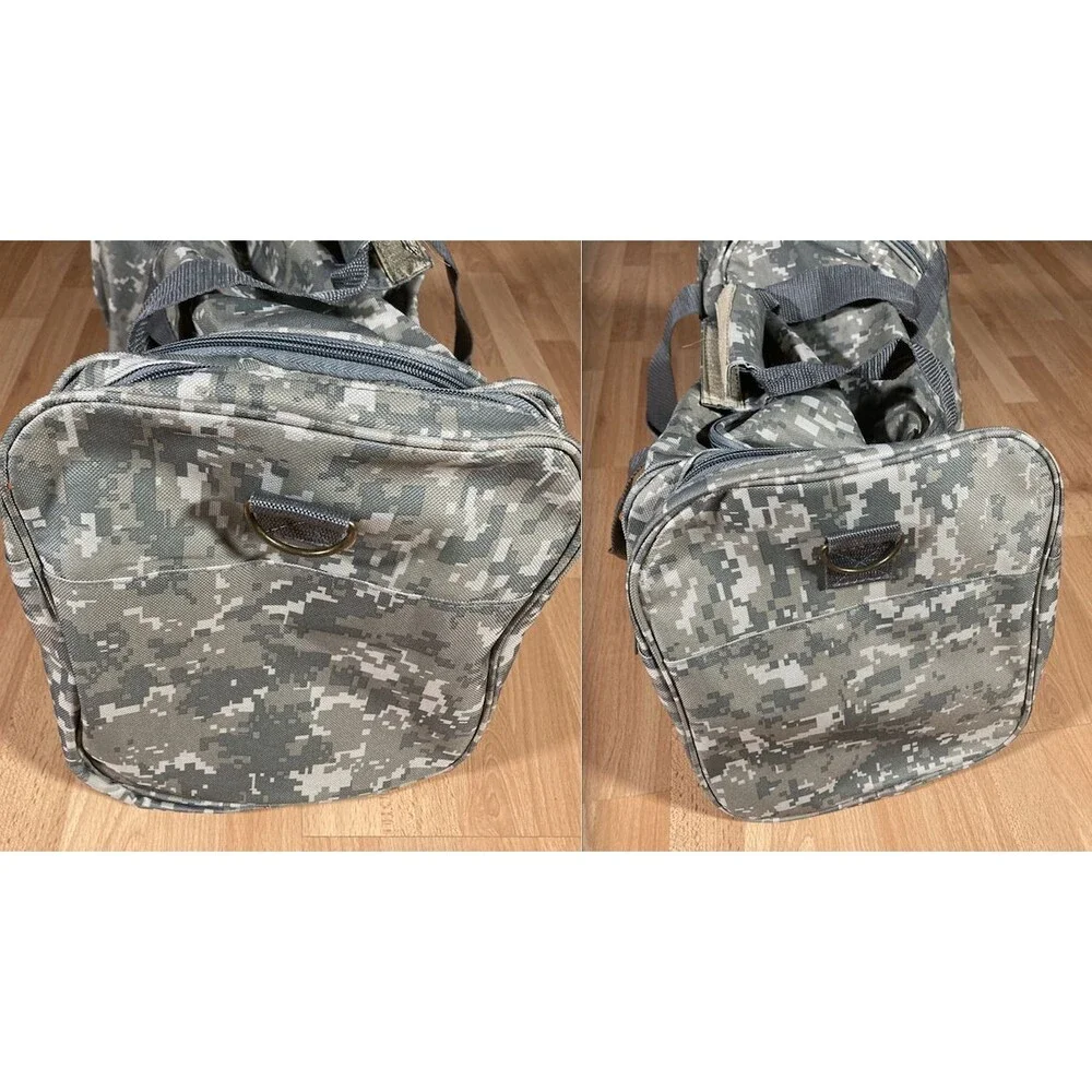 NRA Embroidered Camouflage Overnight Tote Duffel Weekender Canvas Bag • NWOT •